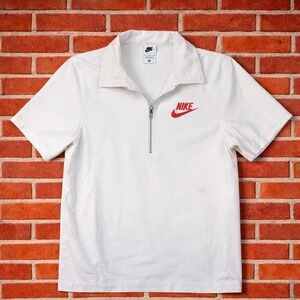 Nike Sportswear Trend Overshirt Mens Small Phantom Canvas Polo Shirts Gorpcore
